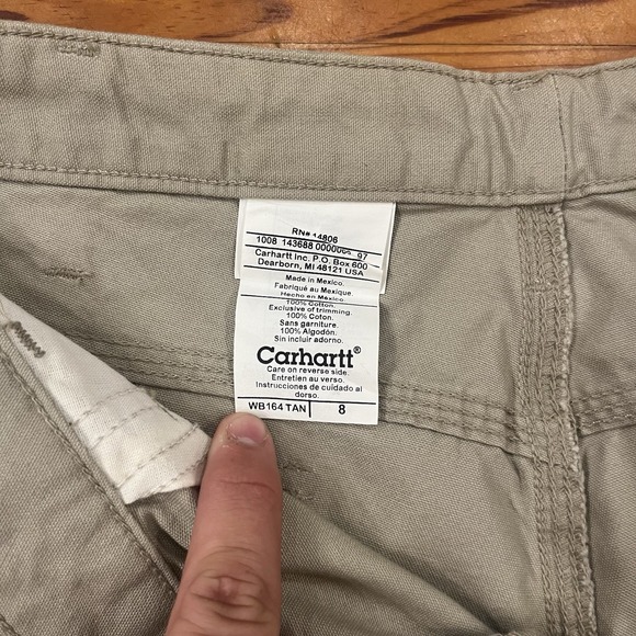 Carhartt Women's Vintage WB164 Six Pocket Cargo Shorts Tan Size 8 - Picture 5 of 11